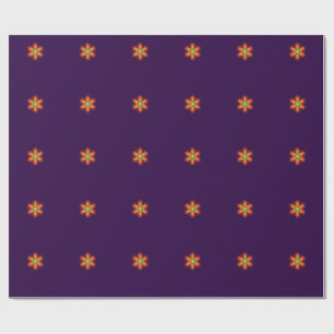 Futuristische Neon Glow Bloem Grafisch Cadeaupapier