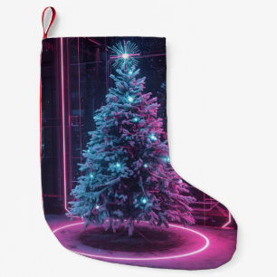 Futuristische Neon Kerstmis – Moderne Sci-Fi Vakan Kleine Kerstsok