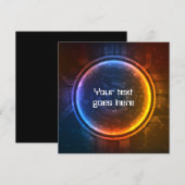 Futuristische ontwerpuitnodiging kaart (Voorkant / Achterkant)