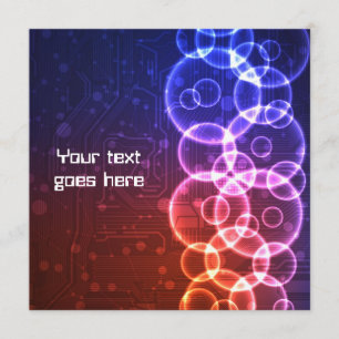 Futuristische ontwerpuitnodiging kaart