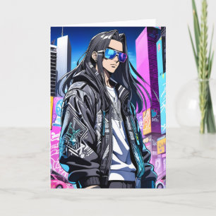 Futuristische Pop Star 0001 Bedankkaart