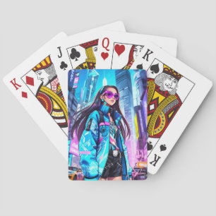 Futuristische Pop Star 0002 Pokerkaarten