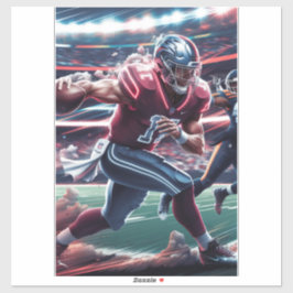 Futuristische Quarterback Showdown Sticker