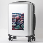 Futuristische Quarterback Showdown Sticker (Koffer)