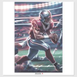 Futuristische Quarterback Showdown Sticker