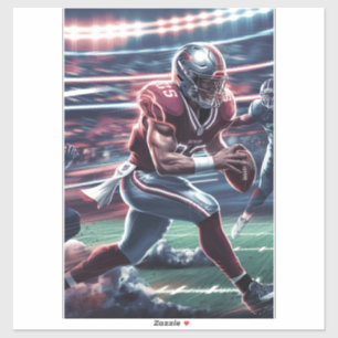 Futuristische Quarterback Showdown Sticker