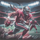 Futuristische Quarterback Showdown Sticker (Voorkant)
