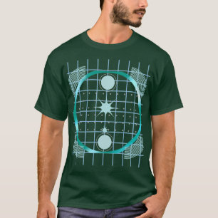 Futuristische rastercirkel abstract ontwerp t-shirt