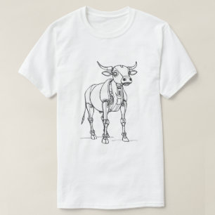 Futuristische Robot Koe T-shirt