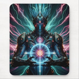 Futuristische Robot Kosmische Kern Cyberpunk Muismat