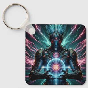 Futuristische Robot Kosmische Kern Cyberpunk Sleutelhanger