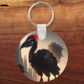 Futuristische robotische Australische emu, sleutel Sleutelhanger (Achterkant)