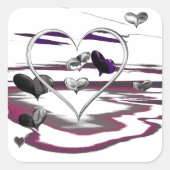 futuristische Romance Vierkante Sticker (Voorkant)