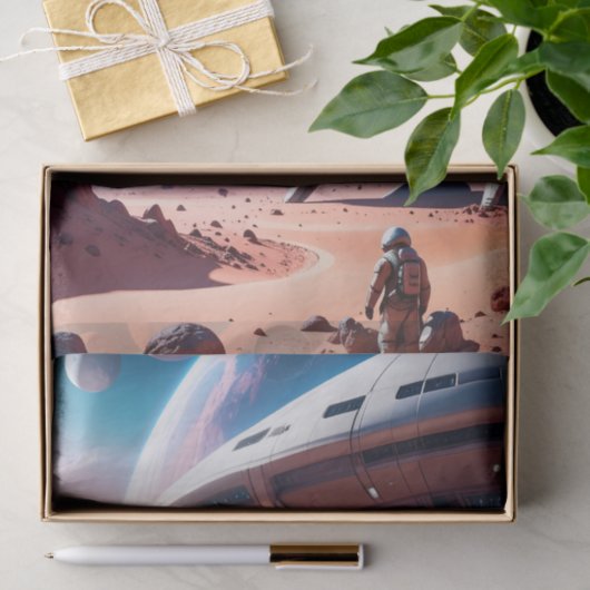 Futuristische Ruimte Avontuur Decoupage Tissue Pap Tissuepapier (Geschenk)