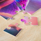 Futuristische ruimtekatten legpuzzel (Zijkant)