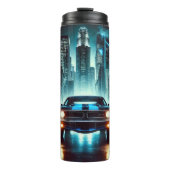 Futuristische spier auto gloed thermosbeker (Voorkant)