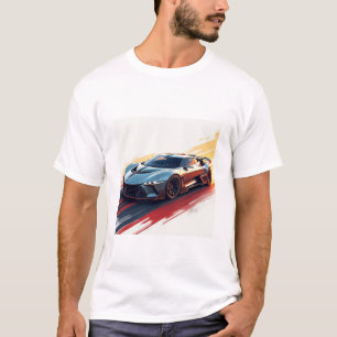 Futuristische sportwagen – Slank AI-gegenereerd on T-shirt