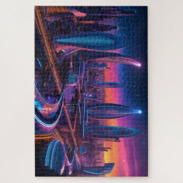 Futuristische stad 2 legpuzzel