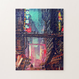 Futuristische stad legpuzzel