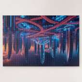 Futuristische stad legpuzzel (Horizontaal)