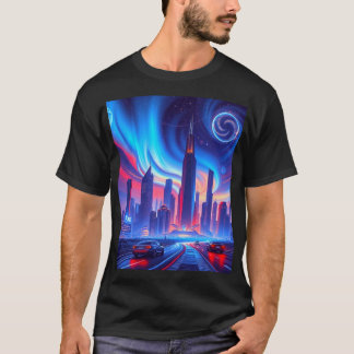 Futuristische stad Mannen T-shirt