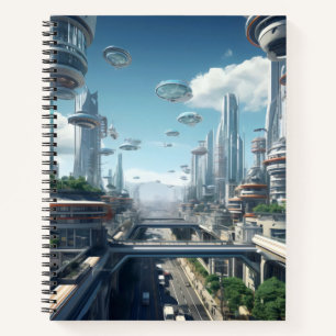 Futuristische stad notitieboek