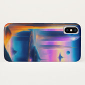 Futuristische stad op een andere planeet Case-Mate iPhone case (Achterkant (horizontaal))