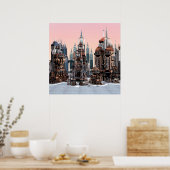 Futuristische stad poster (Keuken)