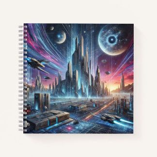 Futuristische Stad & Ruimtebeschaving Notitieboek