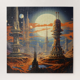 Futuristische stad Sci-Fi Legpuzzel