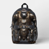 Futuristische Steampunked Gorilla, Bedrukte Rugzak (Voorkant)