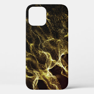Futuristische Stippen Wave: Dynamische achtergrond iPhone 12 Hoesje
