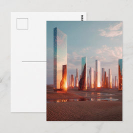 Futuristische Surrealistische Spiegeltorens In Woe Briefkaart