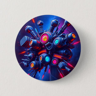 Futuristische Tech Orb Button Sci-Fi Cyberpunk P