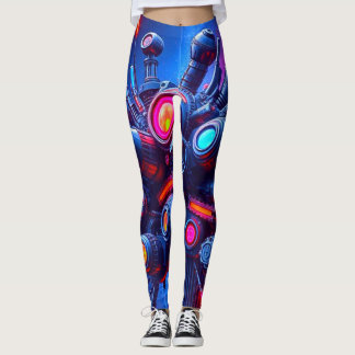 Futuristische Tech Orb Leggings | Neon Cyberpunk V