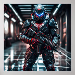 Futuristische Trooper Poster