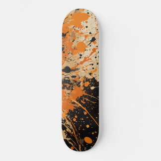 Futuristische verf spatten, panter zwart, look, au skateboard