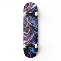 Futuristische Vloeibare Mozaïek Skateboard - 3D A