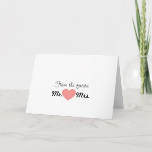 Futurs M. et Mme note de Merci