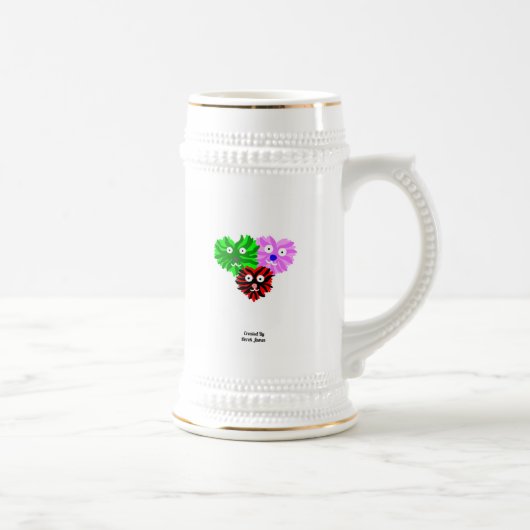 Fuzzies cardiaques Stein Mug (Droite)