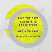 Fuzzies de tennis Enregistrer la carte de date (Devant / Derrière)