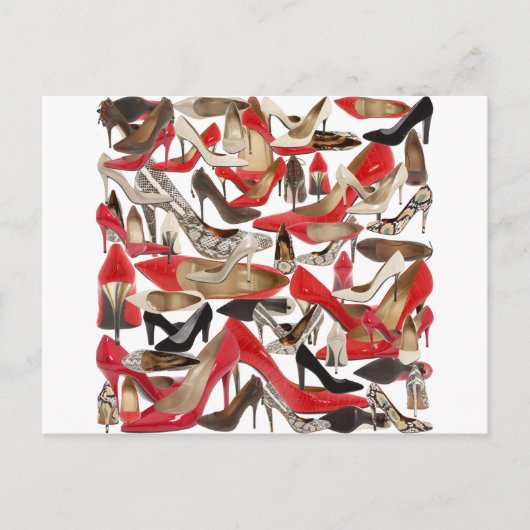 [fuzzy]Bedrukte schoenen!REMOVE! Briefkaart (Voorkant)