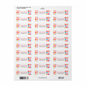 Fuzzy Blur Color Stippen Retro Party Adresetikette Etiket (Full Sheet)