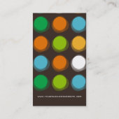 Fuzzy Blur Stippen Retro Pop Fun Profile Card Visitekaartje (Achterkant)