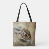 Fuzzy Bunny Canvas tas (Achterkant)