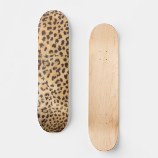 Fuzzy Cheetah Skateboard (Voorkant)