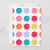 Fuzzy Colour Dancing Stippen Fun Summer Party nodi Kaart (Achterkant)