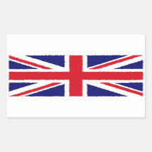 Fuzzy Edge geschilderd Union Jack vlag