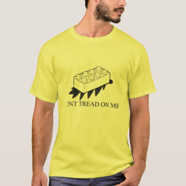 Fuzzy Express® Gadsden Flag Brick Joke Geel T-shirt