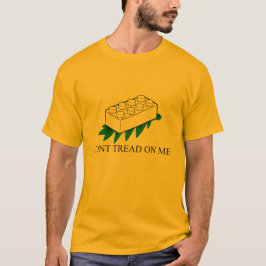 Fuzzy Express® Gadsden Flag Brick Joke Gold T-shirt